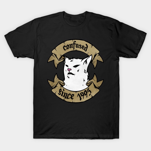 confused cat meme funny T-Shirt by A Comic Wizard